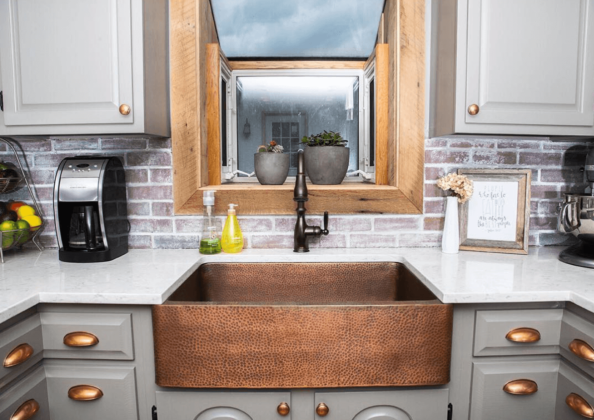 Copper Farmhouse Sink Kitchen - Pikesville, MD